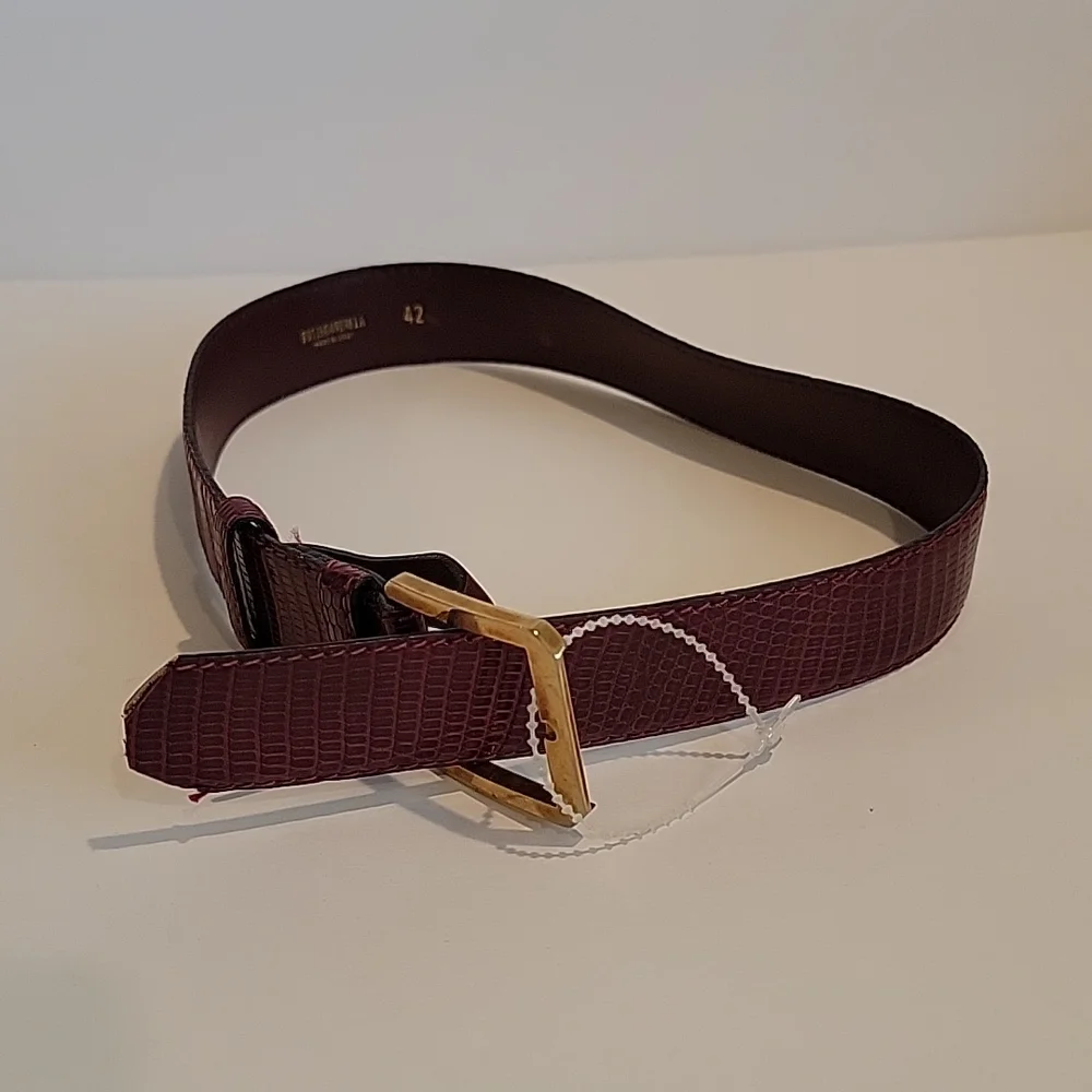 Bottega Veneta Kids Belt red snakeskin needs holes gold hardware